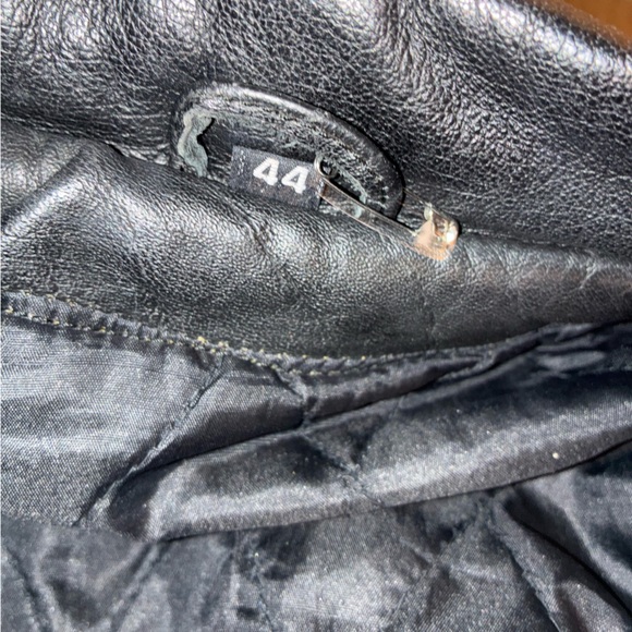 Harley-Davidson Black Painted Leather Jacket with Eagle Design - Picture 8 of 9